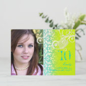 Vintage/grunge/Swirls/Damascus/Afstuderen Kaart (Staand voorkant)