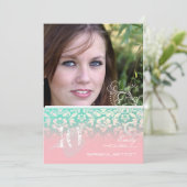 Vintage/grunge/Swirls/Damascus/Afstuderen Kaart (Staand voorkant)