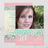 Vintage/grunge/Swirls/Damascus/Afstuderen Kaart (Voorkant / Achterkant)