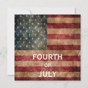 Vintage Grunge USA Stars & Stripes 4 juli Kaart