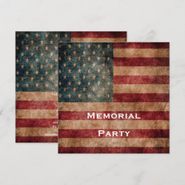 Vintage Grunge USA Stars & Stripes Herdenkingspart Kaart