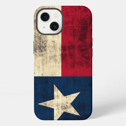 Vintage Grunge Vlag van Texas iPhone Hoesje (Achterkant)