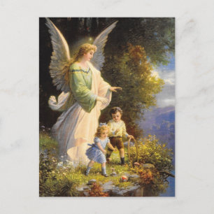 Vintage Guardian Angel Briefkaart 