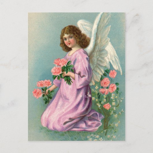 Vintage Guardian Angel Briefkaart (Voorkant)