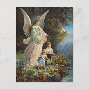 Vintage Guardian Angel Briefkaart