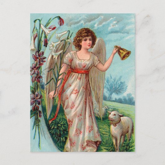 Vintage Guardian Angel Briefkaart (Voorkant)