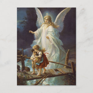Vintage Guardian Angel Briefkaart