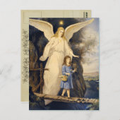 Vintage Guardian Angel Briefkaart (Voorkant / Achterkant)