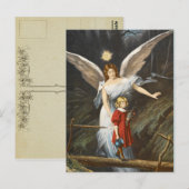 Vintage Guardian Angel Briefkaart (Voorkant / Achterkant)