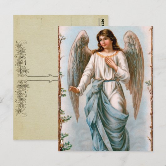 Vintage Guardian Angel Briefkaart (Voorkant / Achterkant)