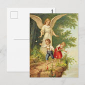 vintage guardian angel kinderen klift briefkaart (Voorkant / Achterkant)