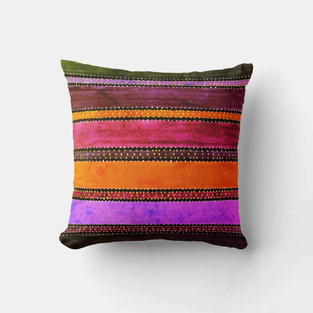 Vintage Guatemala RegenboogSierkussen Kussen (Voorkant)