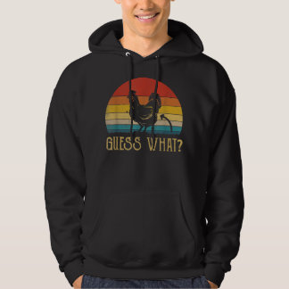Vintage Guess What Chicken Butt Farm Farmer Funny Hoodie