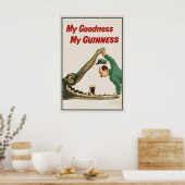 Vintage Guinness Krokodil Poster Print, Mijn (Keuken)
