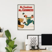 Vintage Guinness Leeuw Poster Print, Mijn Goedheid (Thuiskantoor)
