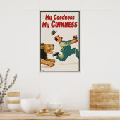 Vintage Guinness Leeuw Poster Print, Mijn Goedheid (Keuken)