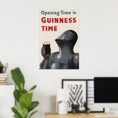 Vintage Guinness Ridder Poster Print, Iers Bier (Thuiskantoor)
