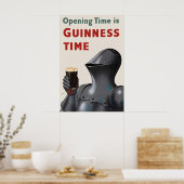 Vintage Guinness Ridder Poster Print, Iers Bier (Keuken)