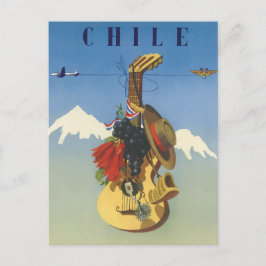 Vintage Guitar Chili Travel Briefkaart