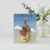 Vintage Guitar Chili Travel Briefkaart (Staand voorkant)