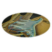 Vintage guitarist birthday gift snijplank (Hoek)