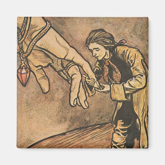 Vintage Gulliver's Travels van Arthur Rackham Magneet (Voorkant)