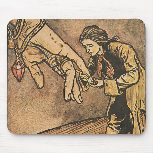 Vintage Gulliver's Travels van Arthur Rackham Muismat (Voorkant)