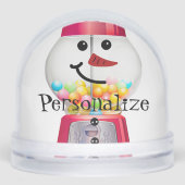 Vintage Gumball machine snowman snow globe  Sneeuwbol (Voorkant)