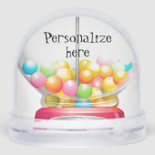 Vintage Gumball machine snowman snow globe  Sneeuwbol (Achterkant)