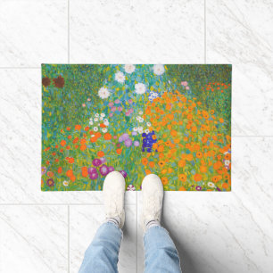 Vintage Gustav Klimt Cottage Garden Bloemkunst Deurmat
