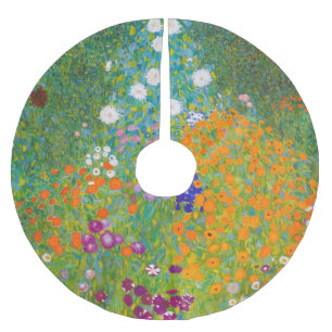 Vintage Gustav Klimt Cottage Garden Bloemkunst Kerstboom Rok