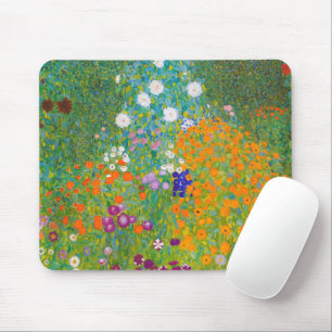 Vintage Gustav Klimt Cottage Garden Bloemkunst Muismat