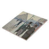 Vintage Gustave Caillebott Paris Street Rainy Day Tegeltje (Zijkant)