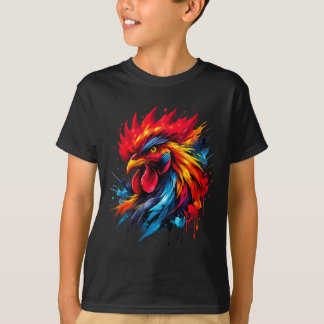 Vintage Haan Kip Gevecht Enthousiast Geschilderd _ T-shirt