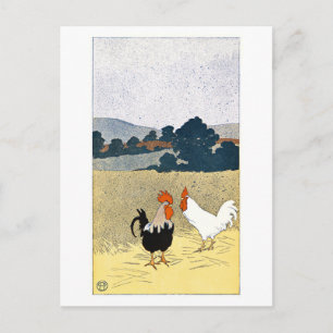 Vintage Haanprint door Penfield Briefkaart