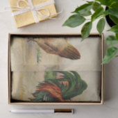 Vintage haantjes en kippeetweefsel tissuepapier (Geschenk)