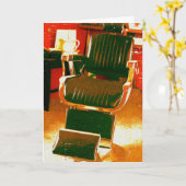 Vintage Hair Salon Kaart (Gele Bloem)