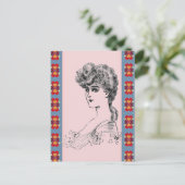 Vintage Hairstyle Briefkaart (Staand voorkant)
