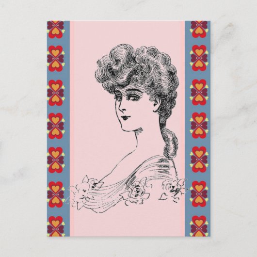 Vintage Hairstyle Briefkaart (Voorkant)