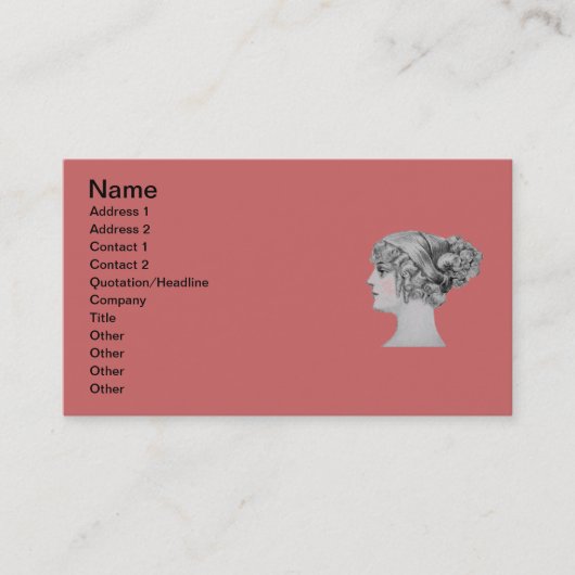 Vintage Hairstyle Visitekaartje (Voorkant)