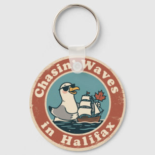 Vintage Halifax Nova Scotia Zeilen Pret Sleutelhanger