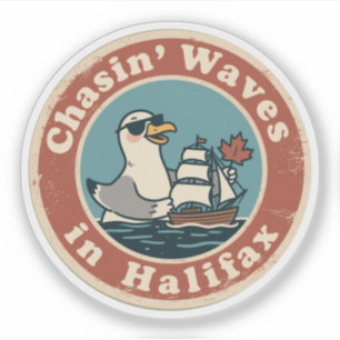 Vintage Halifax Nova Scotia Zeilen Pret Sticker