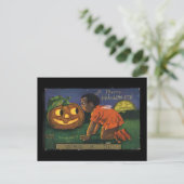 Vintage Halloween - African American girl (1909) Briefkaart (Staand voorkant)