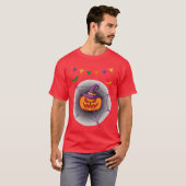 Vintage Halloween and Pumpkin retro T-shirt (Voorkant volledig)