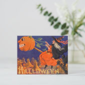 Vintage Halloween Art Briefkaart (Staand voorkant)