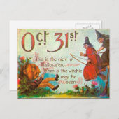 Vintage Halloween Art Briefkaart (Voorkant / Achterkant)