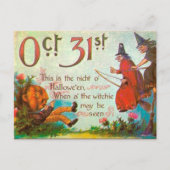 Vintage Halloween Art Briefkaart (Voorkant)