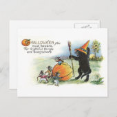 Vintage Halloween Art Briefkaart (Voorkant / Achterkant)