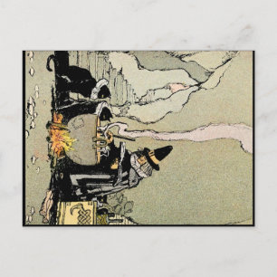 Vintage Halloween Art Briefkaart   Witch