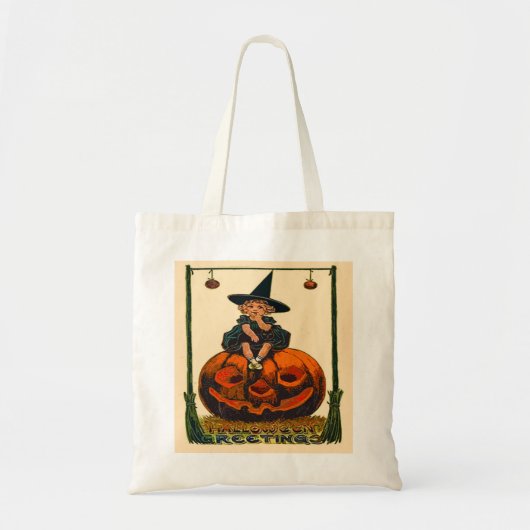 Vintage Halloween Art Budget Tas (Voorkant)